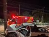 NORTÃO MT: homem colidi veículo em um poste de iluminação e recebe socorro dos Bombeiros
