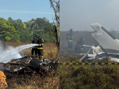 QUEDA DE AVIÃO DEIXA 03 MORTOS EM MT NA MANHÃ DE HOJE(10): bombeiros prestam socorro e combatem incêndio