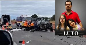 Pai e duas filhas morrem em colisão frontal na BR/163 enquanto viajavam para velório do avô