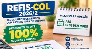 NOVA ETAPA DO REFIS: Colíder oferece desconto de até 100% em juros e multas para quem regularizar dívidas até 15 de dezembro